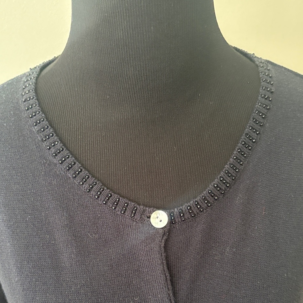 Black Maternity Button-Up Cardigan - Picture 7 of 8